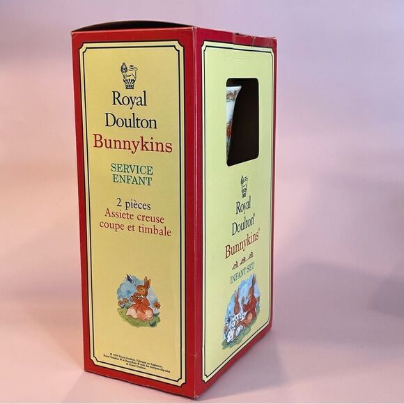 Royal Doulton Bunnykins Infant Set 2 Pieces Cereal Bowl and Mug 1994 China set - Picture 4 of 14